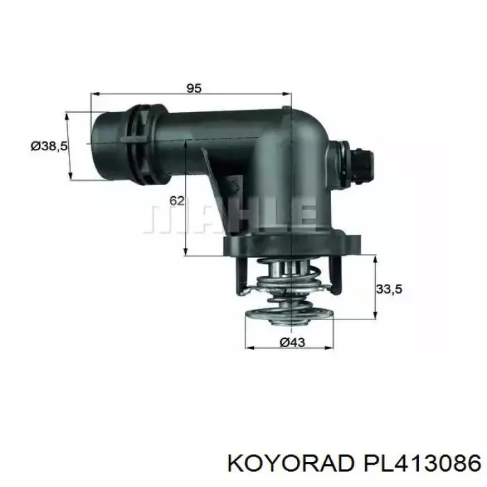 Купити PL413086 Koyorad Радіатор двигуна