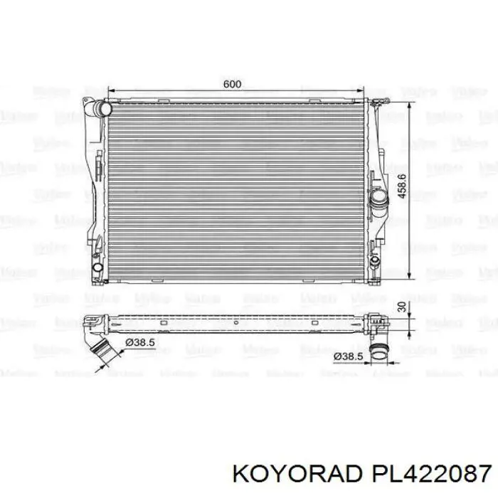 Радіатор основний Koyorad PL422087 ціна, від 105.85 USD