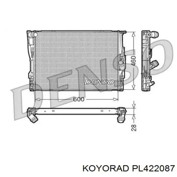 PL422087 Koyorad Радіатор охолодження двигуна
