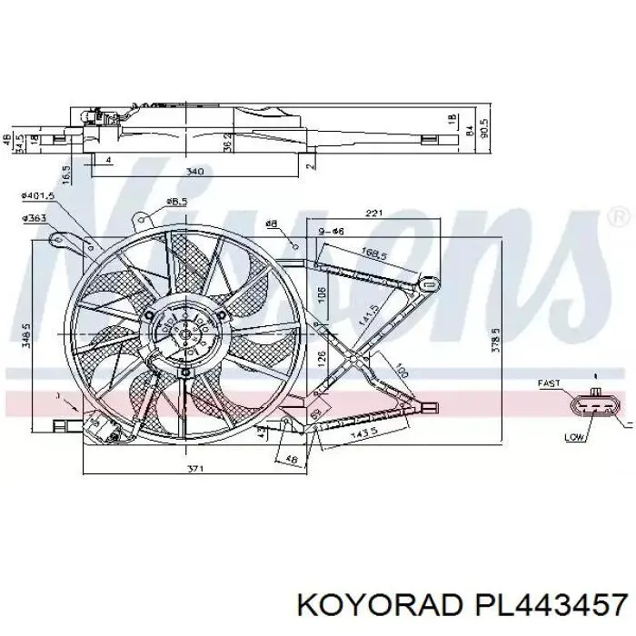 PL443457 Koyorad Радіатор охолодження двигуна, додатковий