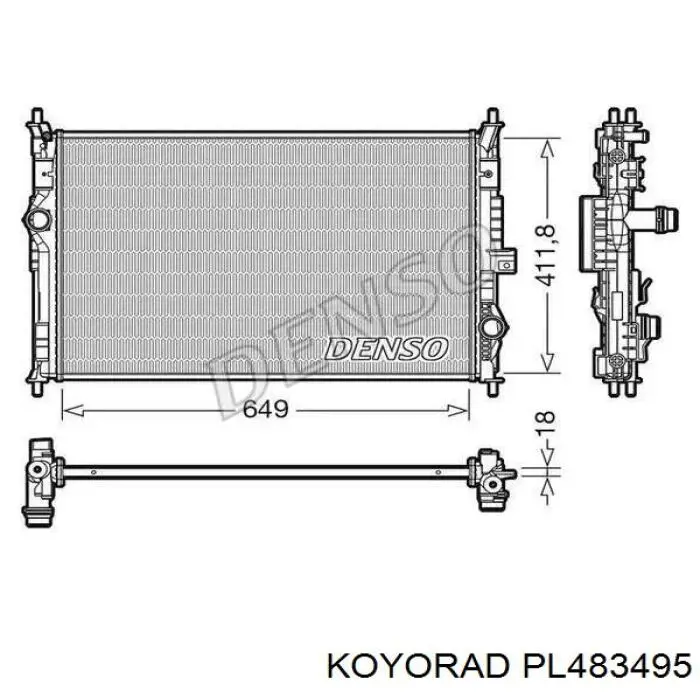 FP54A512KY Koyorad радіатор охолодження двигуна