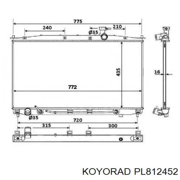 Радіатор PL812452 Koyorad