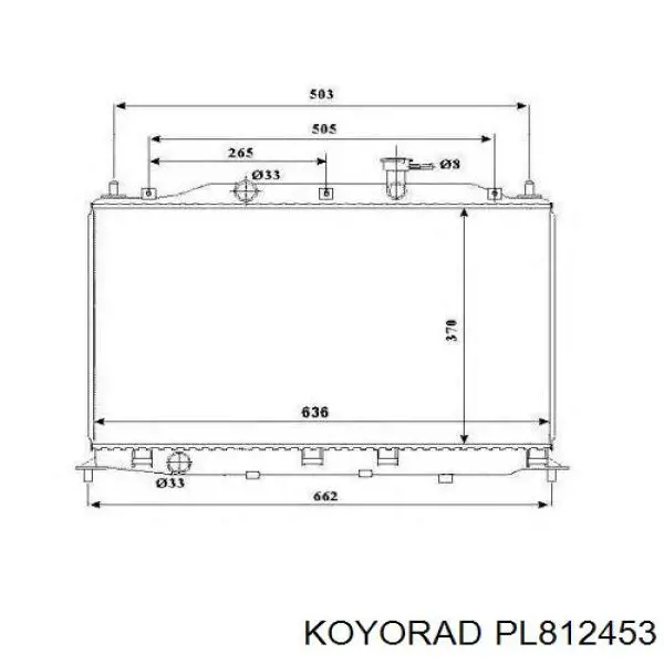 Радіатор основний Koyorad PL812453 ціна, від 71.31 USD