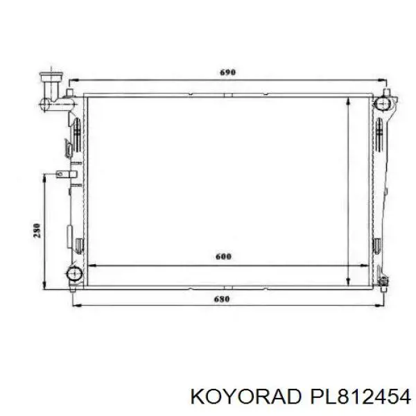 Купити PL812454 Koyorad Радіатор двигуна
