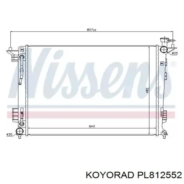 PL812552 Koyorad Радіатор охолодження двигуна