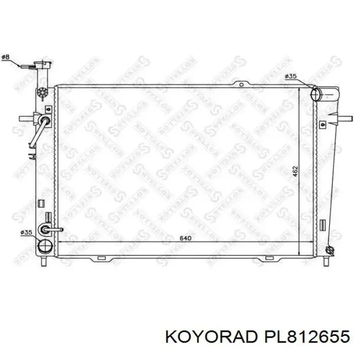 Радіатор охолодження двигуна PL812655 Koyorad