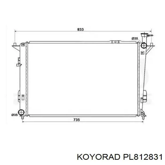 Радіатор основний Koyorad PL812831 ціна, від 93.77 USD