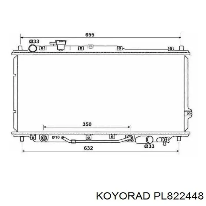 Радіатор основний Koyorad PL822448 ціна, від 81.62 USD