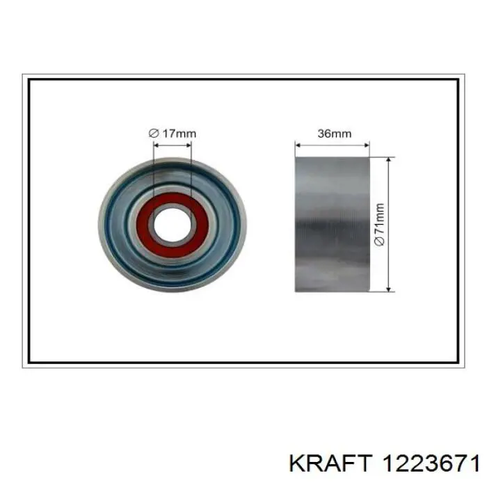 Натяжний ролик Kraft 1223671 ціна, від 21.74 USD