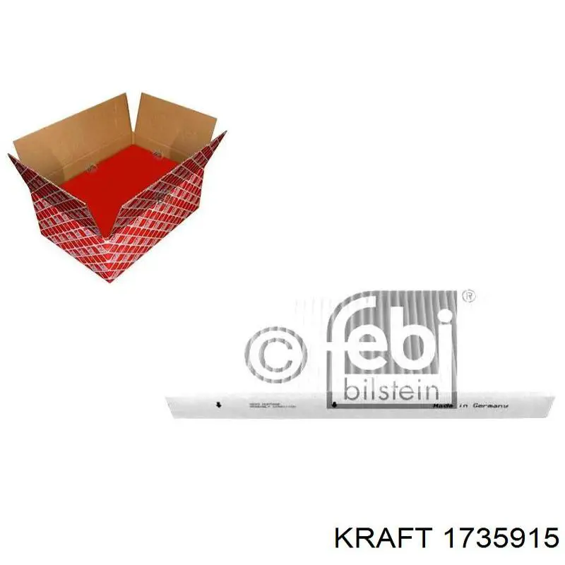 Купити 1735915 Kraft Фільтр салону вугільний