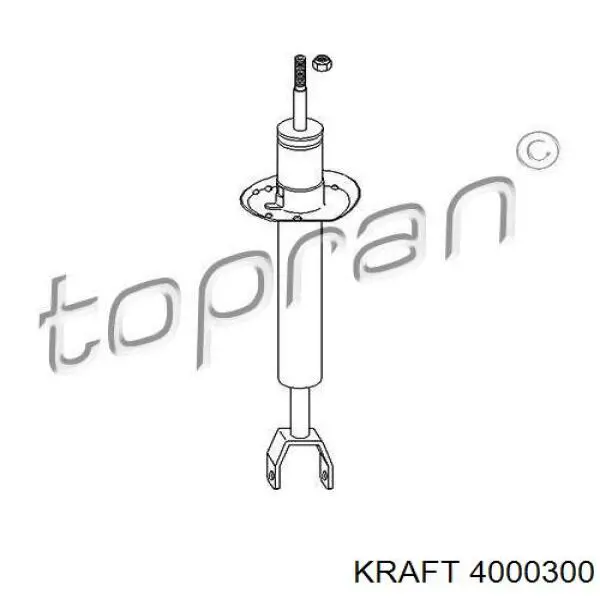Стойка амортизатора передняя Kraft 4000300 ціна, від 37.81 USD