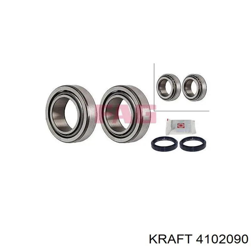 4102090 Kraft Підшипник ступиці задньої