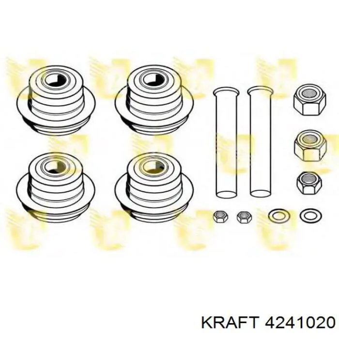 Сайлентблок переднього важеля 4241020 Kraft
