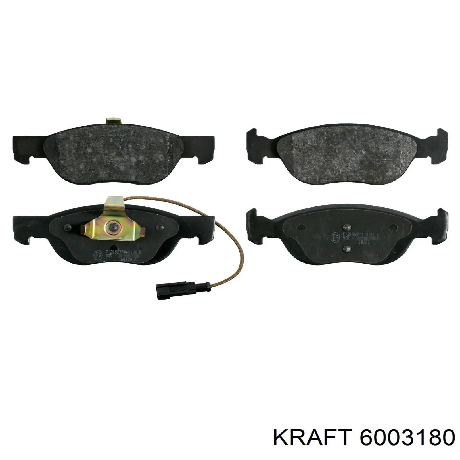 6003180 Kraft колодки гальмівні передні, дискові