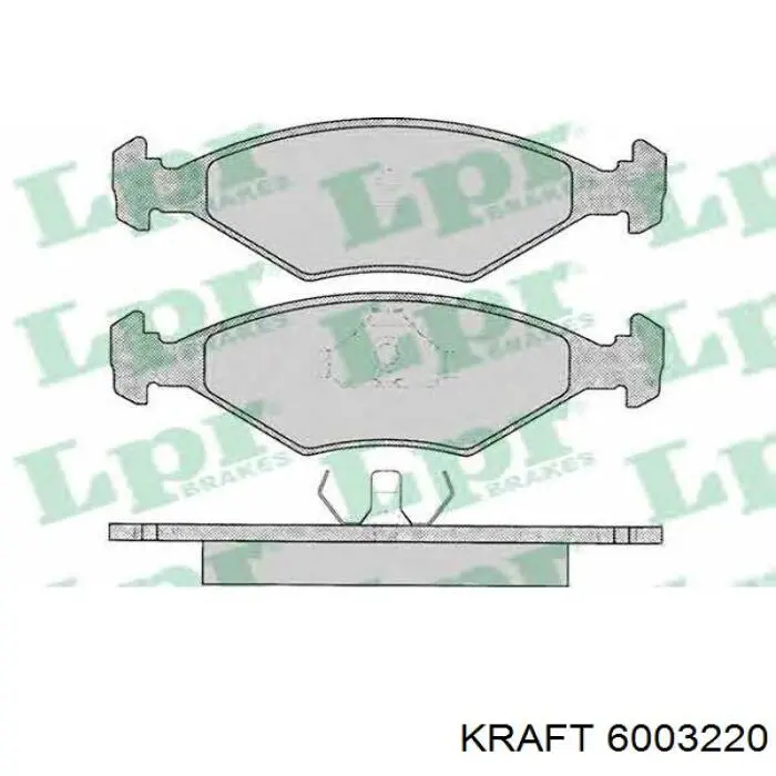6003220 Kraft колодки гальмівні передні, дискові