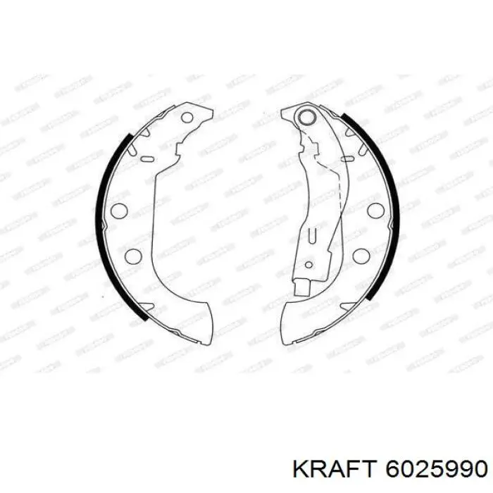 6025990 Kraft колодки гальмові задні, барабанні