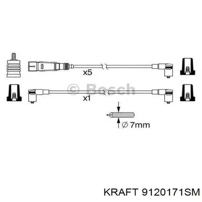 9120171SM Kraft дріт високовольтні, комплект