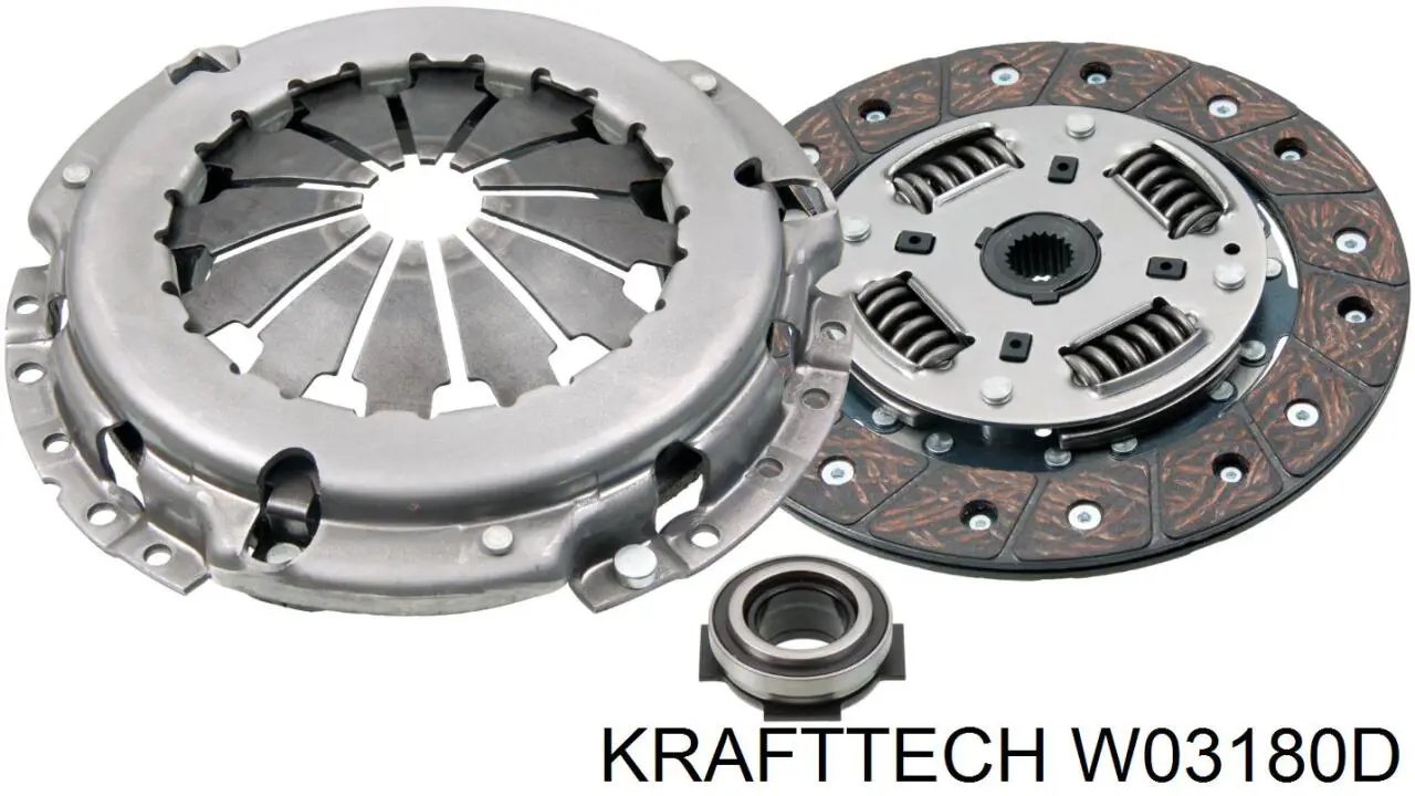 Комплект зчеплення (3 частини) W03180D Krafttech