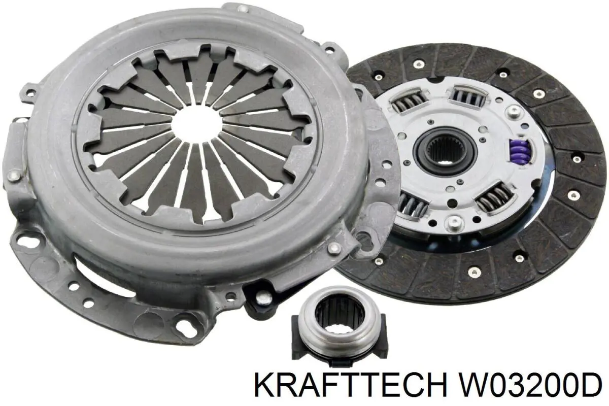 Комплект зчеплення (3 частини) Krafttech W03200D ціна, від 91.55 USD