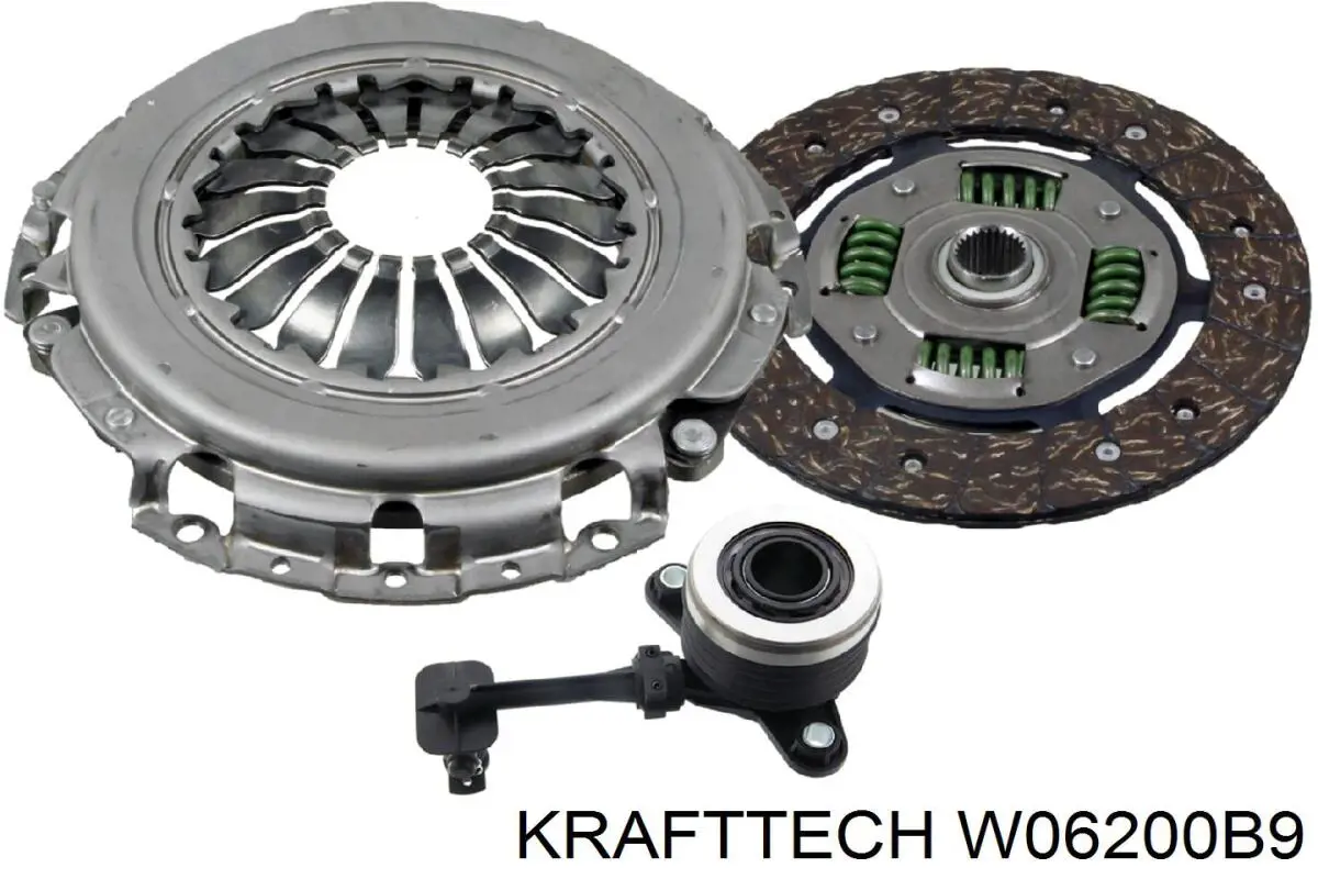 Комплект зчеплення (3 частини) W06200B9 Krafttech