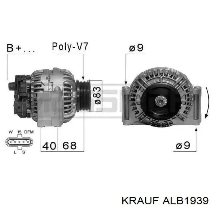 Генератор ALB1939 Krauf