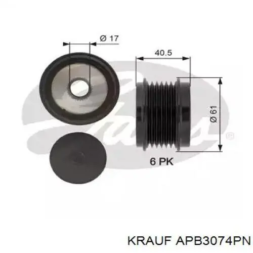 Шків генератора APB3074PN Krauf