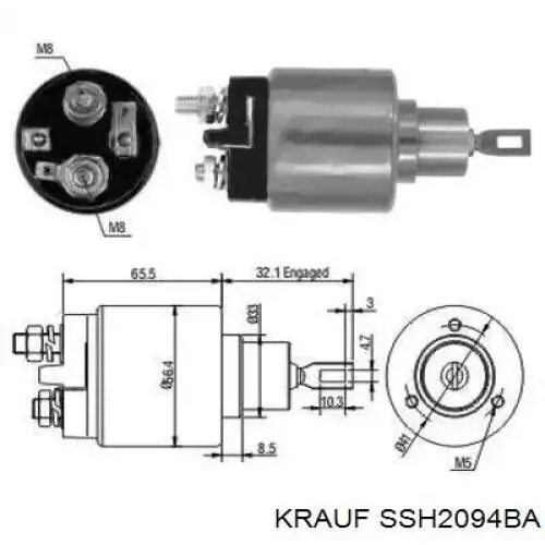 Втягуюче реле стартера SS2020 AS/Auto Storm