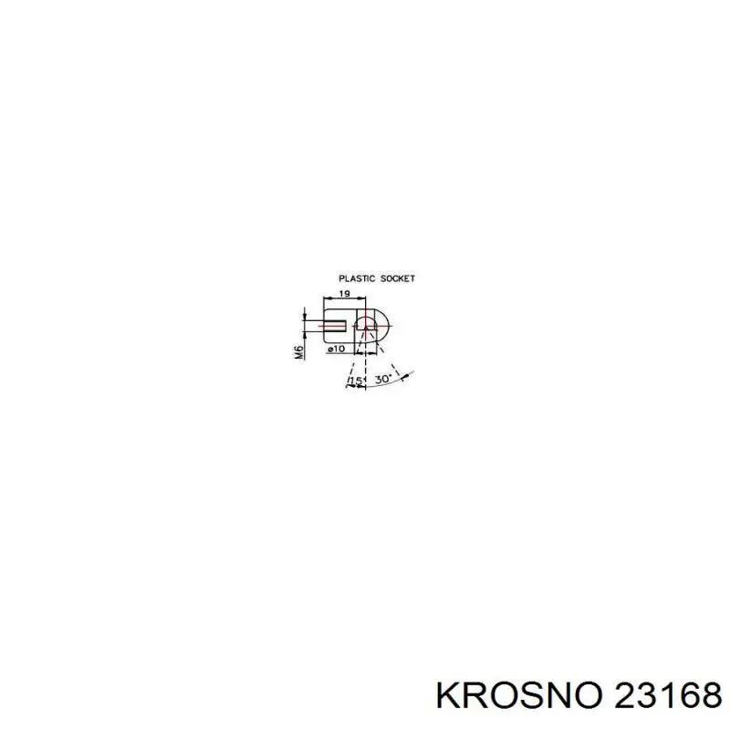 23168 Krosno амортизатор кришки багажника/ двері 3/5-ї задньої
