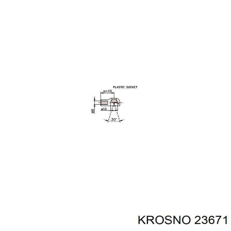 23671 Krosno амортизатор кришки багажника/ двері 3/5-ї задньої