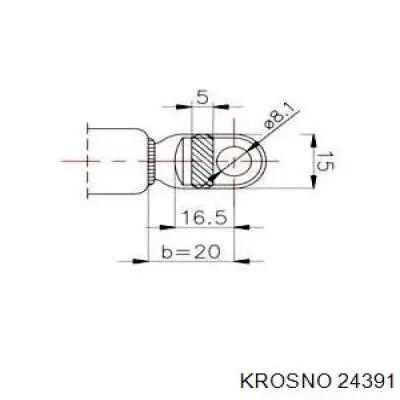 Амортизатор двері задньої Krosno 24391 ціна, від 7.54 USD