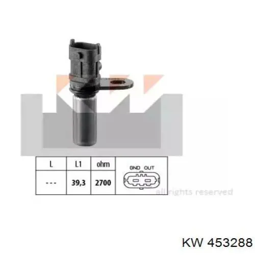 Купити 453288 KW AUTOMOTIVE Датчик положення (оборотів) коленвалу