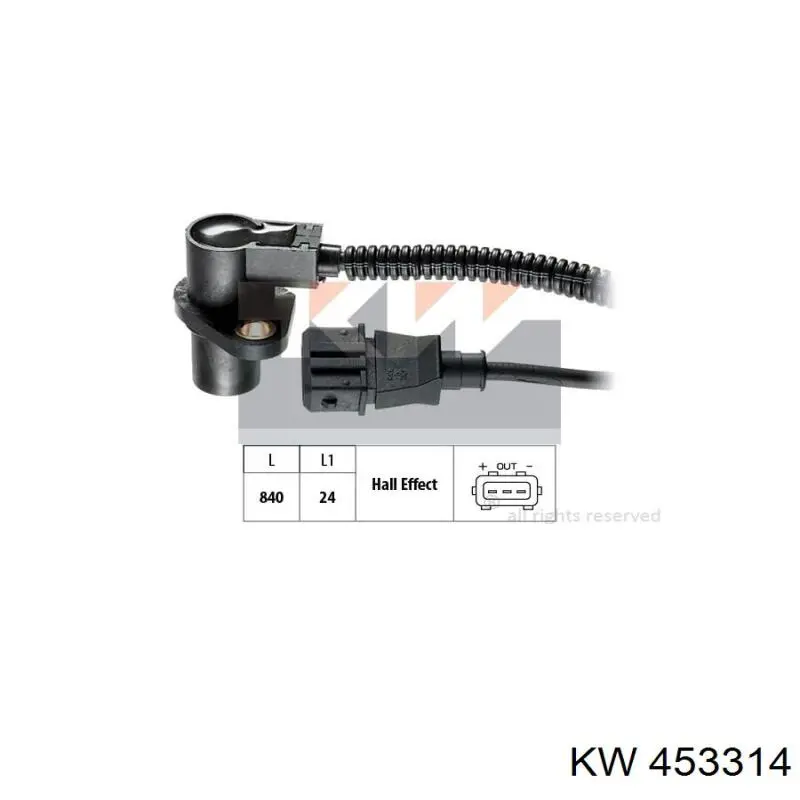 Купити 453314 KW AUTOMOTIVE Датчик положення (оборотів) коленвалу