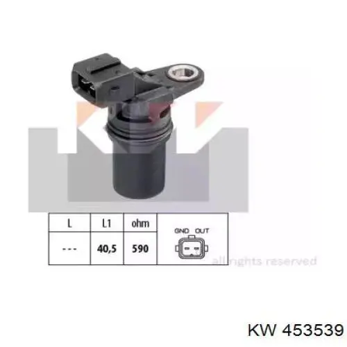 Купити 453539 KW AUTOMOTIVE Датчик швидкості обертання валу АКПП