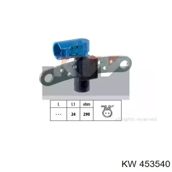 Купити 453540 KW AUTOMOTIVE Датчик положення (оборотів) коленвалу