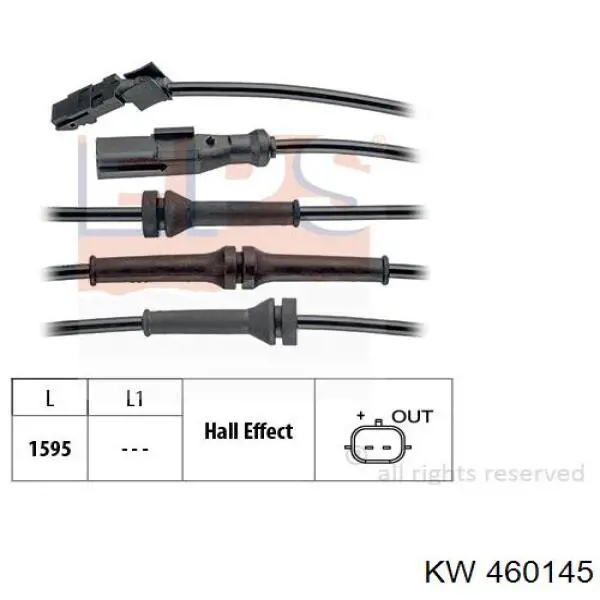 Датчик АБС (ABS) задній, правий 460145 KW