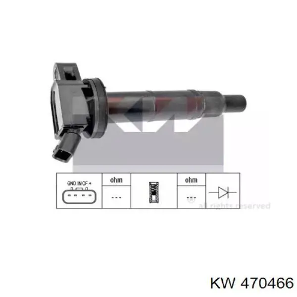 Купити 470466 KW AUTOMOTIVE Котушка запалювання