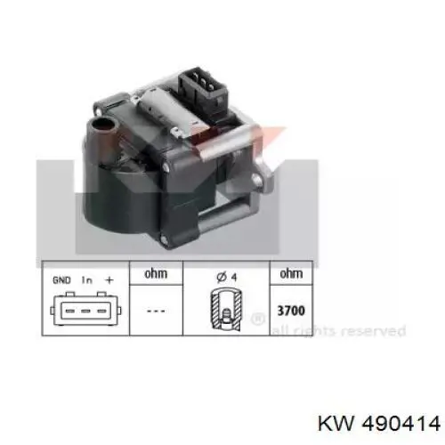 Котушка запалювання KW AUTOMOTIVE 490414 ціна, від 26.78 USD
