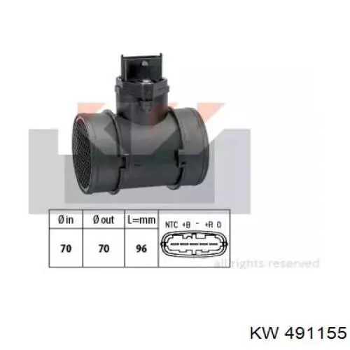 Купити 491155 KW AUTOMOTIVE Повітромір