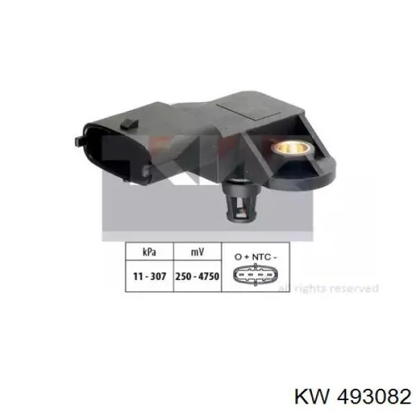 Купити 493082 KW AUTOMOTIVE Датчик абсолютного тиску