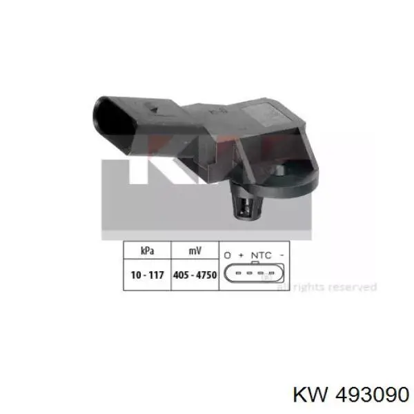 Купити 493090 KW AUTOMOTIVE Датчик абсолютного тиску