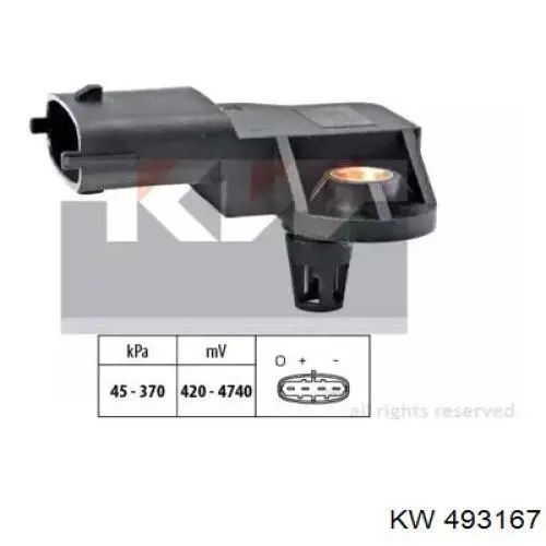 493167 KW AUTOMOTIVE Датчик наддува
