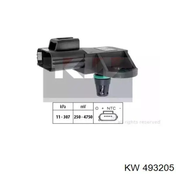 493205 KW AUTOMOTIVE Датчик наддува