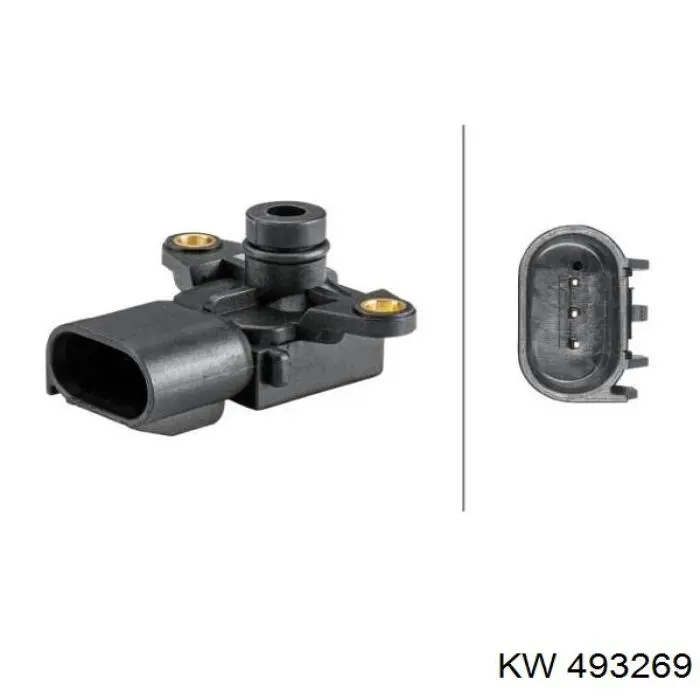 Датчик тиску вихлопних газів KW AUTOMOTIVE 493269 ціна, від 17.86 USD