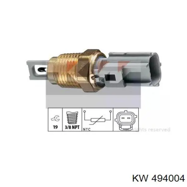 Купити 494004 KW AUTOMOTIVE Датчик температури впускного повітря