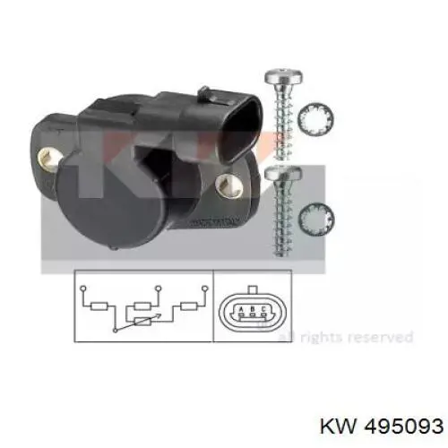 Потенціометр KW AUTOMOTIVE 495093 ціна, від 14.76 USD