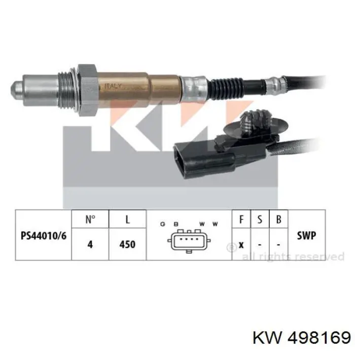 Купити 498169 KW AUTOMOTIVE Лямбда зонд, датчик кисню