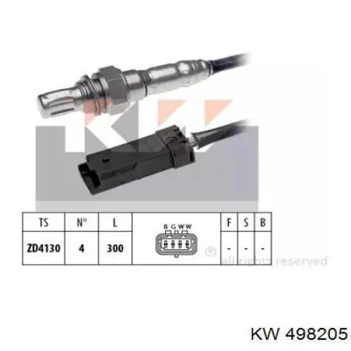Купити 498205 KW AUTOMOTIVE Лямбда зонд, датчик кисню