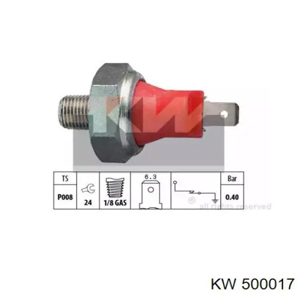 Манометри (показник тиску масла) KW AUTOMOTIVE 500017 ціна, від 2.97 USD