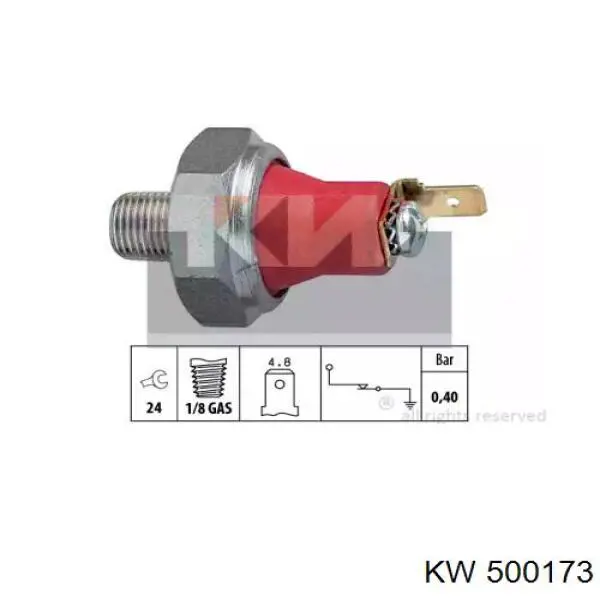 Купити 500173 KW AUTOMOTIVE Датчик тиску масла
