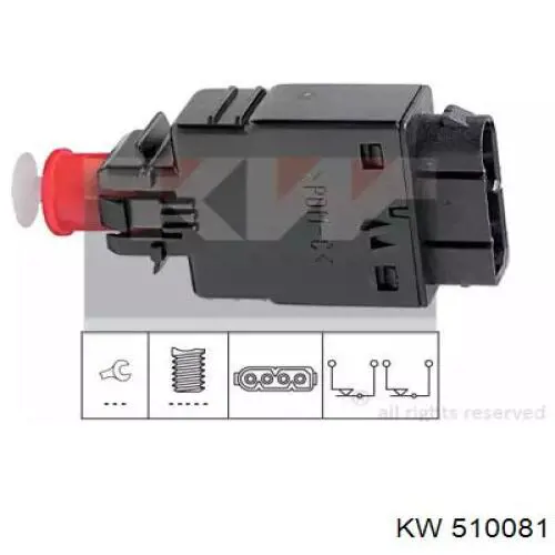 Купити 510081 KW AUTOMOTIVE Датчик педалі гальма